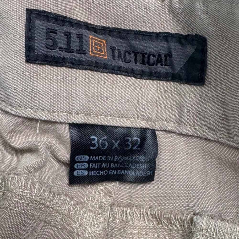 5.11 Tactical Cargo Pants Mens 36x32 Khaki Excellent Ripstop Multi-Pocket - Picture 4 of 12